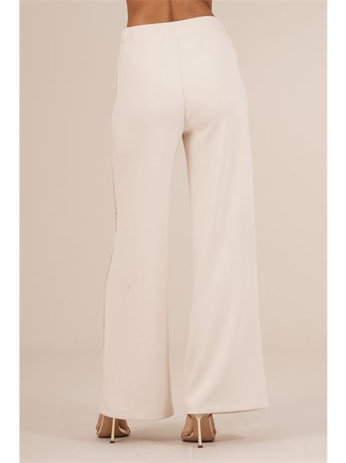 Pantalone in viscosa con strass Luckylu Milano | PA25SCCHALK